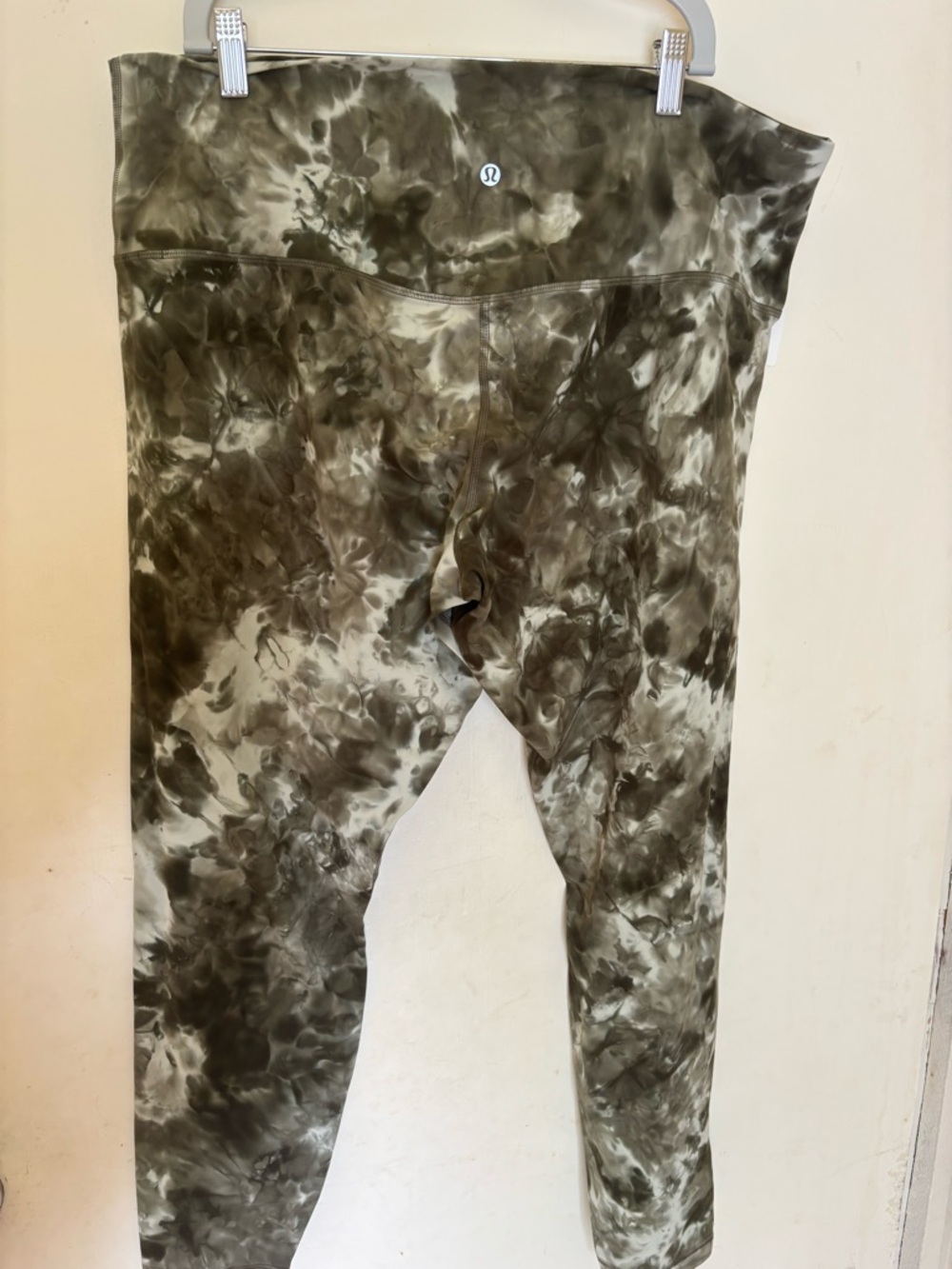 lululemon athletica Olive Green & White Tie-Dye Leggings